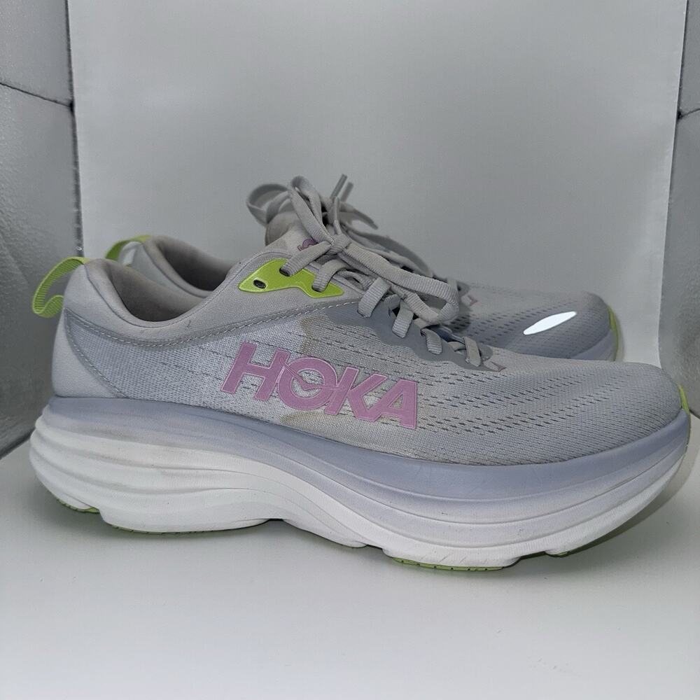 HOKA Bondi 8 Sea Ice Pink Twilight Women’s 9.5B Running Shoes 1127952 SCP - Picture 4 of 16